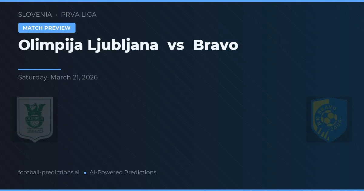 Olimpija Lublana vs Bravo — typy i zapowiedź meczu