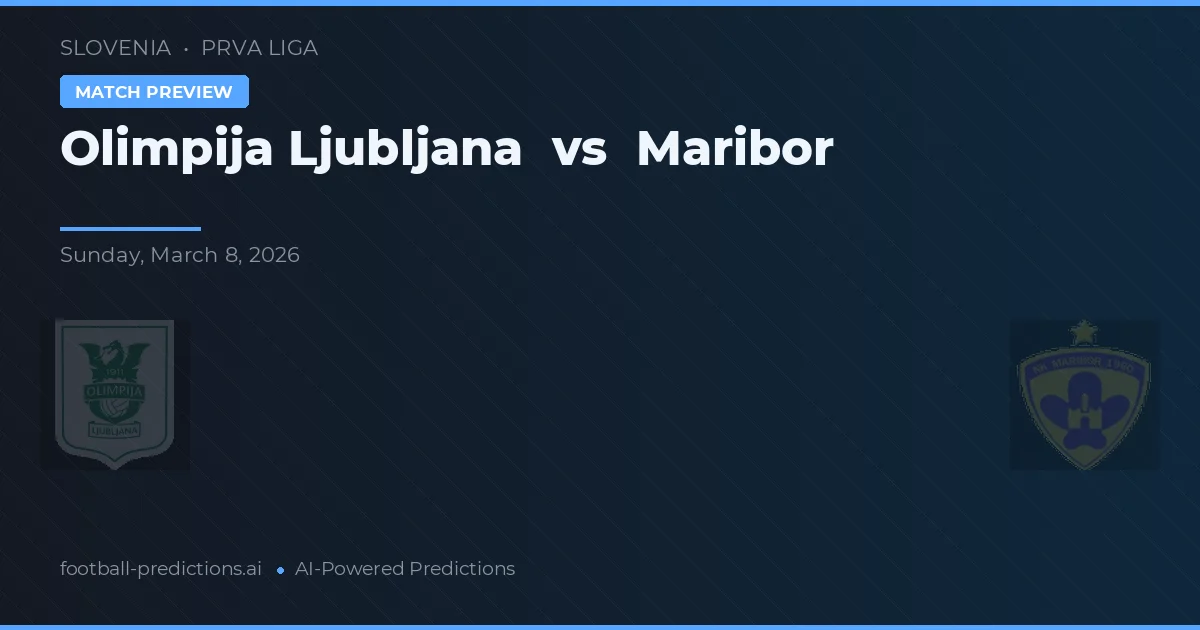 Olimpija Lublana vs Maribor — typy i zapowiedź meczu