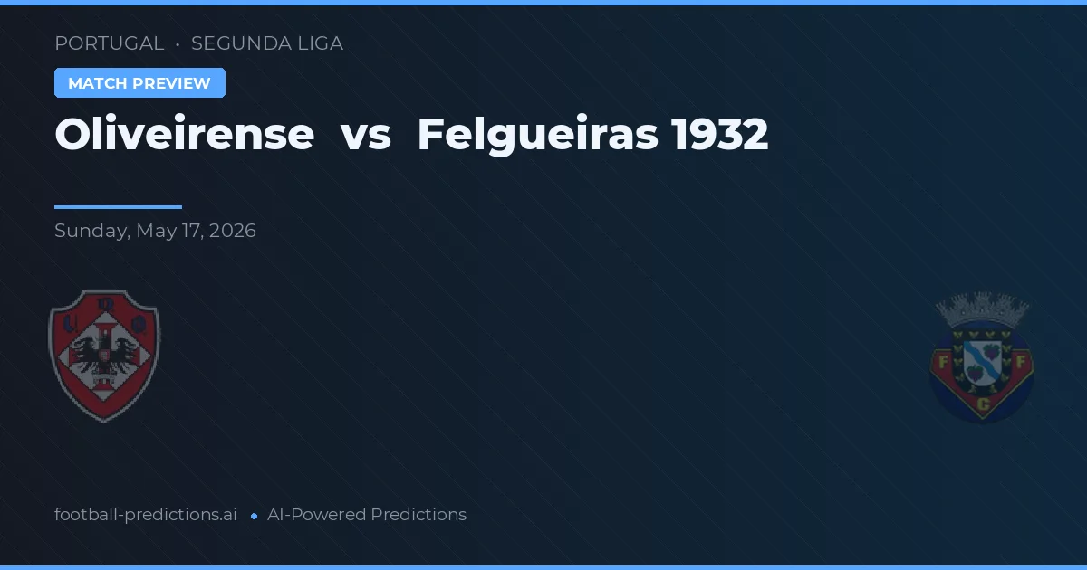Oliveirense vs Felgueiras 1932 — typy i zapowiedź meczu