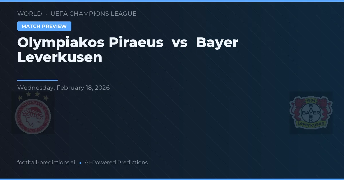 Olympiakos Piraeus vs Bayer Leverkusen — typy i zapowiedź meczu