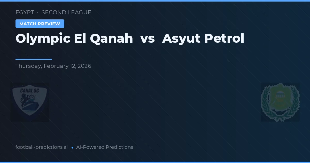 Olympic El Qanah vs Asyut Petrol — typy i zapowiedź meczu