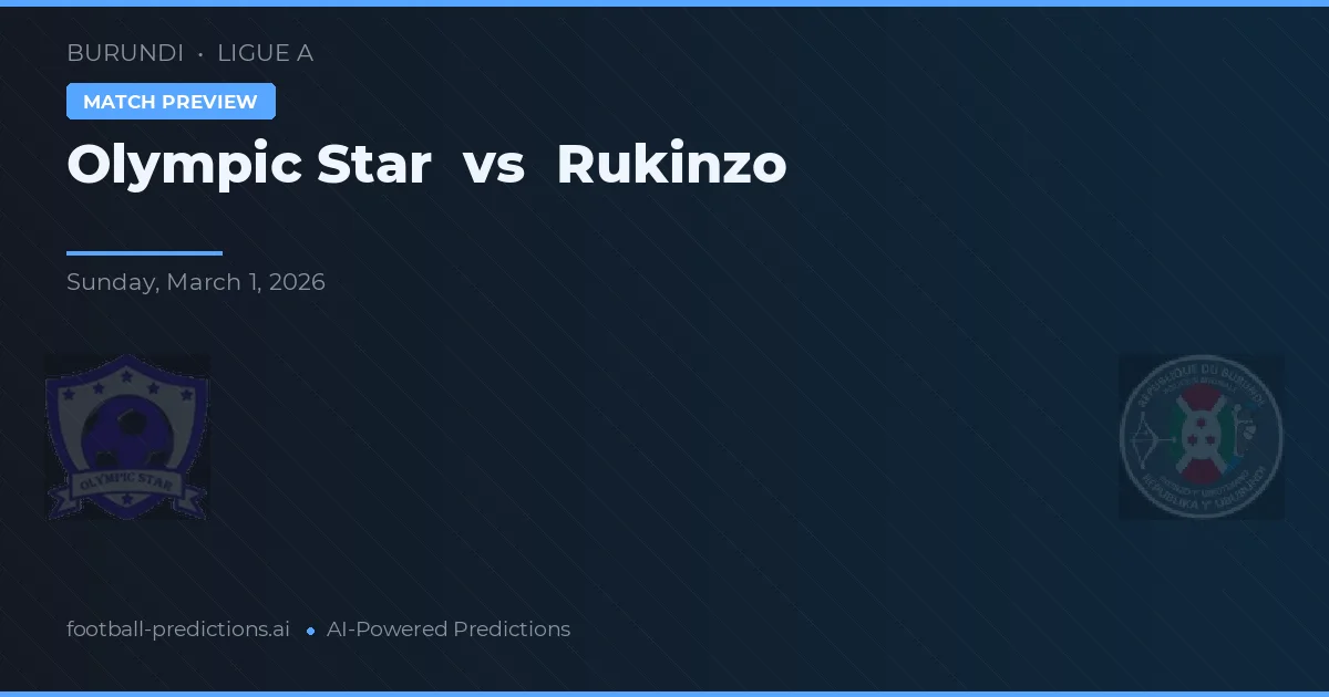 Olympic Star vs Rukinzo — typy i zapowiedź meczu