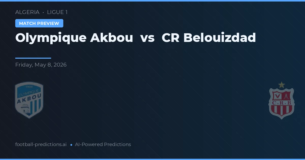 Olympique Akbou vs CR Belouizdad — typy i zapowiedź meczu