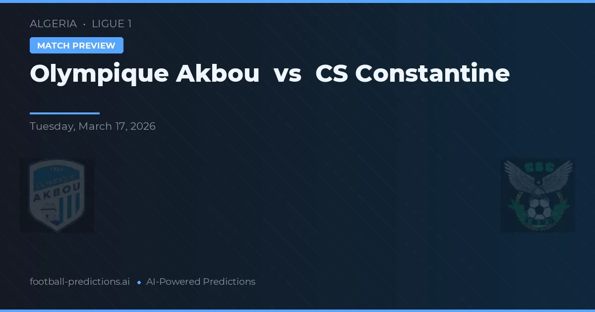 Olympique Akbou vs CS Konstantyna — typy i zapowiedź meczu