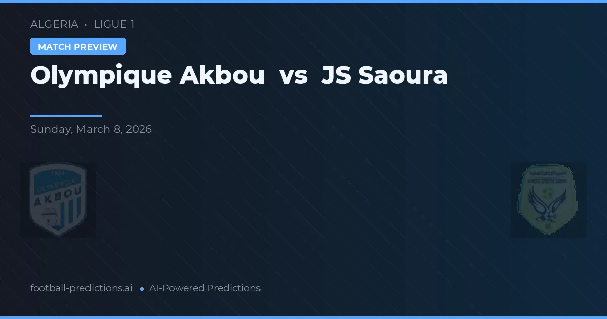 Olympique Akbou vs JS Saoura — typy i zapowiedź meczu