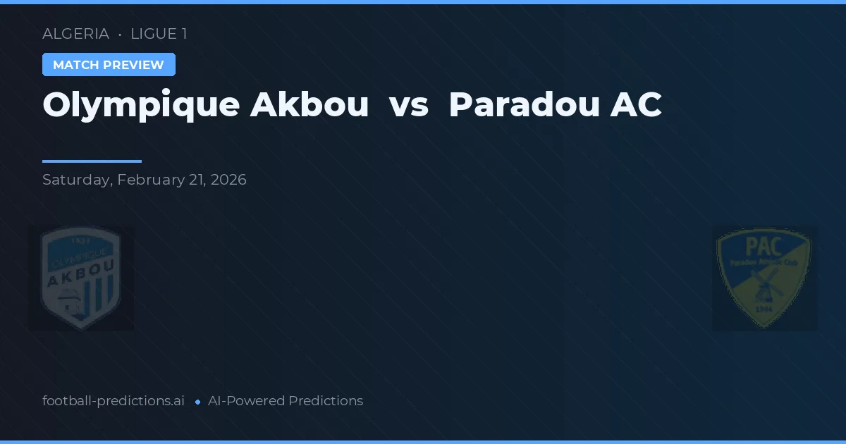 Olympique Akbou vs Paradou AC — typy i zapowiedź meczu