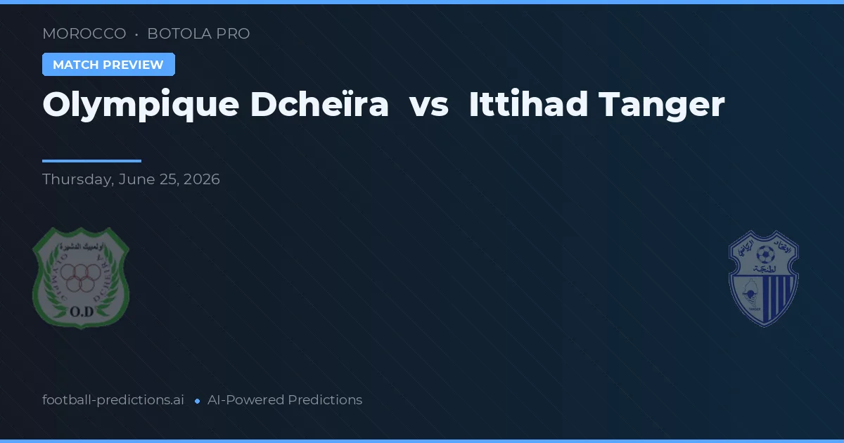 Olympique Dcheïra vs Ittihad Tanger — typy i zapowiedź meczu
