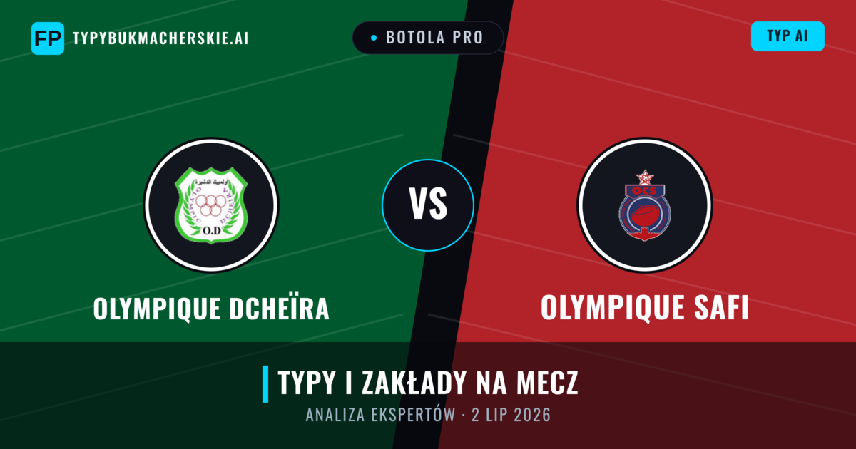 Olympique Dcheïra vs Olympique Safi — typy i zapowiedź meczu