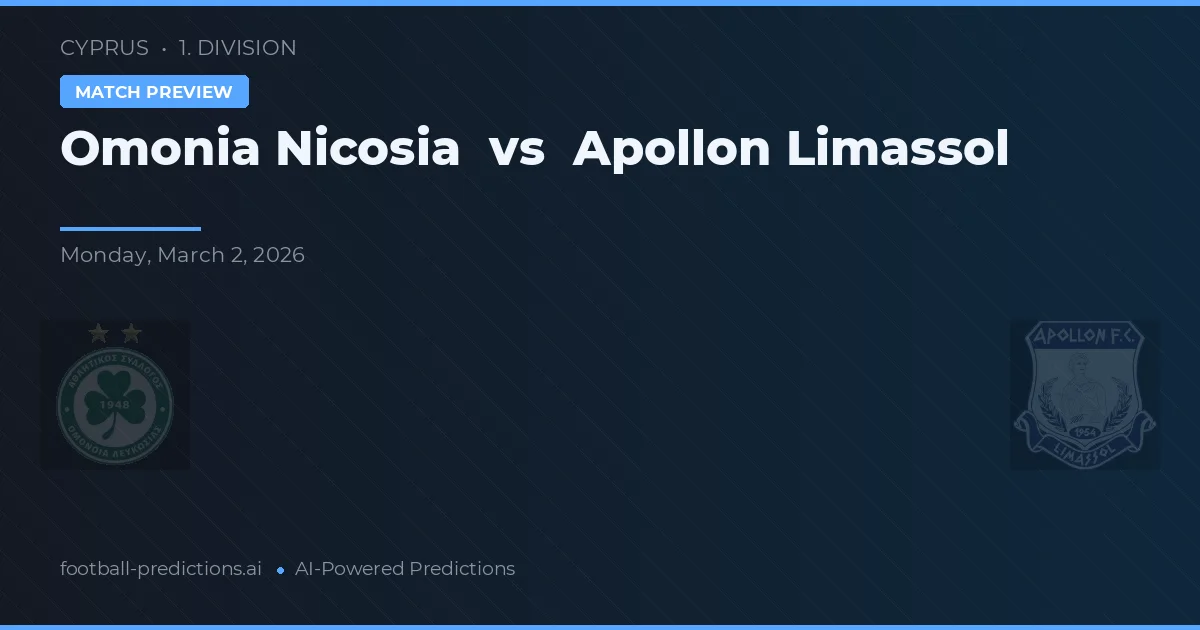 Omonia Nikozja vs Apollon Limassol — typy i zapowiedź meczu