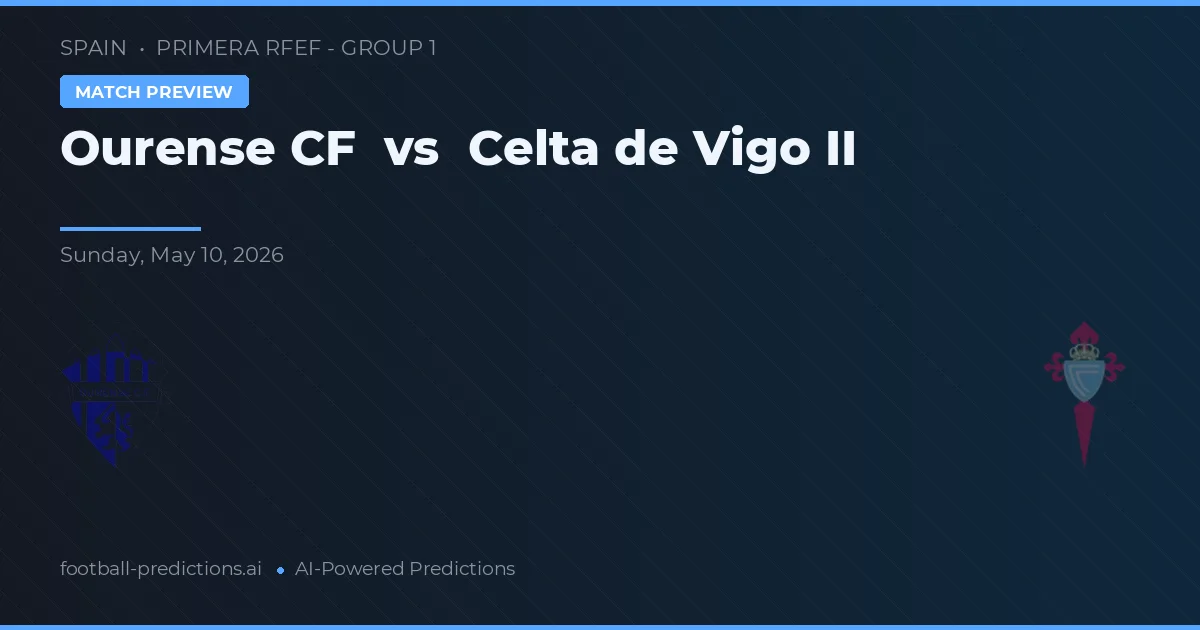 Ourense CF vs Celta Vigo II — typy i zapowiedź meczu