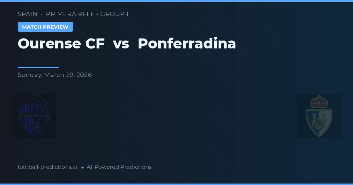 Ourense CF vs Ponferradina — typy i zapowiedź meczu