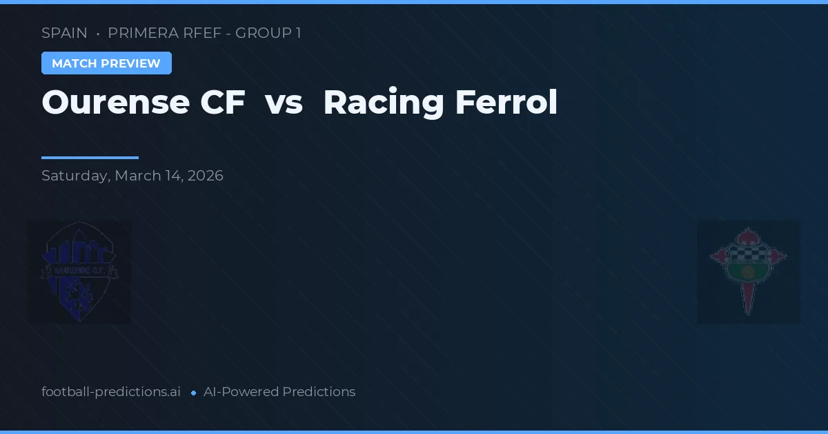 Ourense CF vs Racing Ferrol — typy i zapowiedź meczu