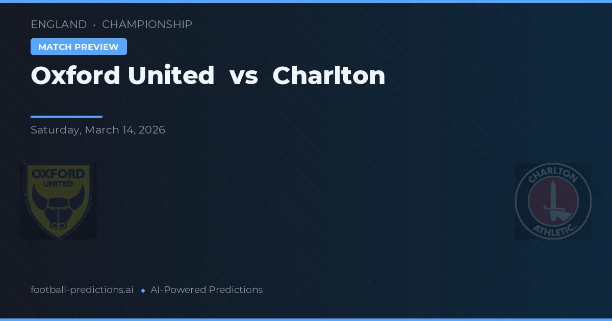 Oxford United vs Charlton — typy i zapowiedź meczu