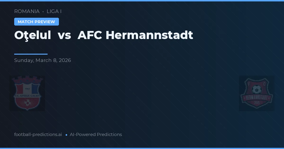 Oțelul vs AFC Hermannstadt — typy i zapowiedź meczu