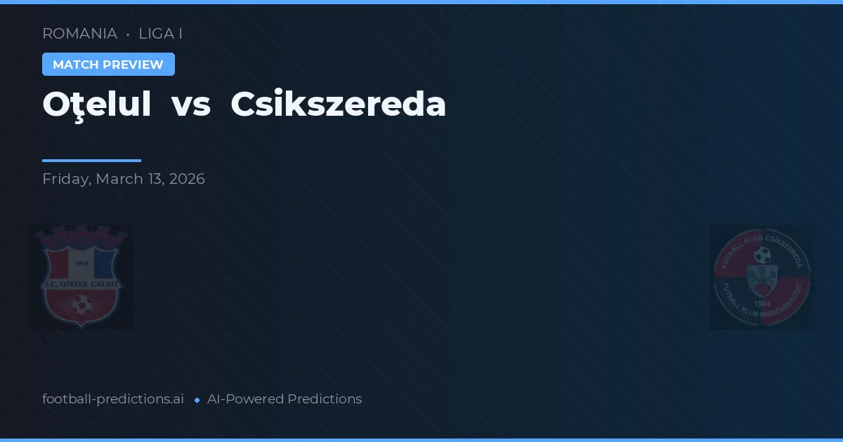 Oțelul vs Csíkszereda — typy i zapowiedź meczu