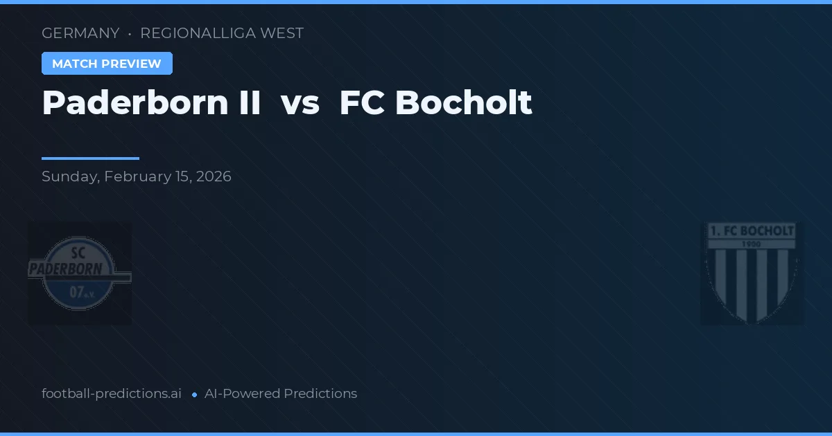 Paderborn II vs FC Bocholt — typy i zapowiedź meczu