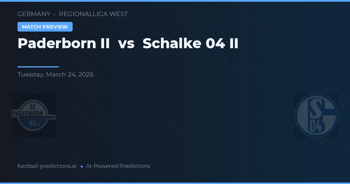 Paderborn II vs Schalke 04 II — typy i zapowiedź meczu