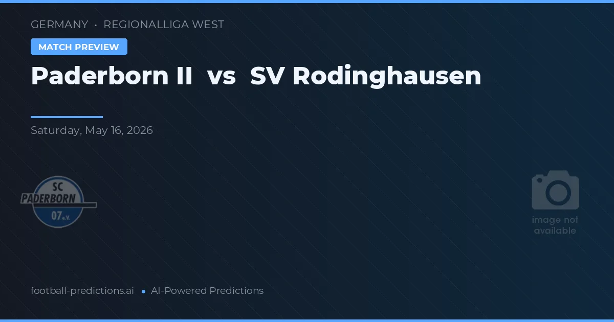 Paderborn II vs SV Rodinghausen — typy i zapowiedź meczu