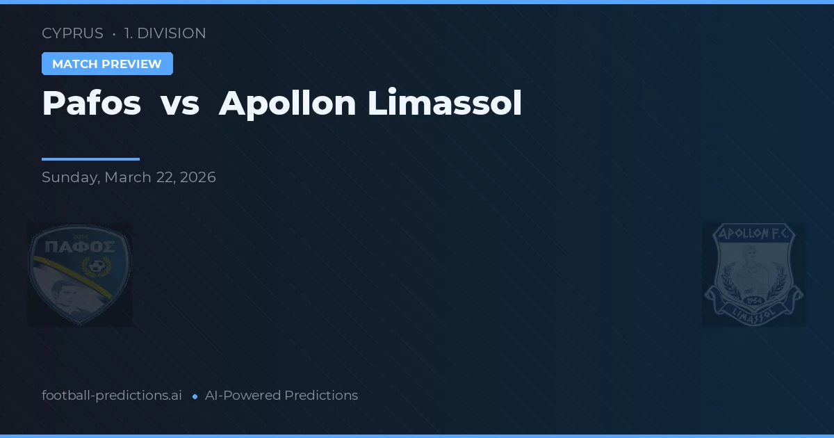 Pafos vs Apollon Limassol — typy i zapowiedź meczu