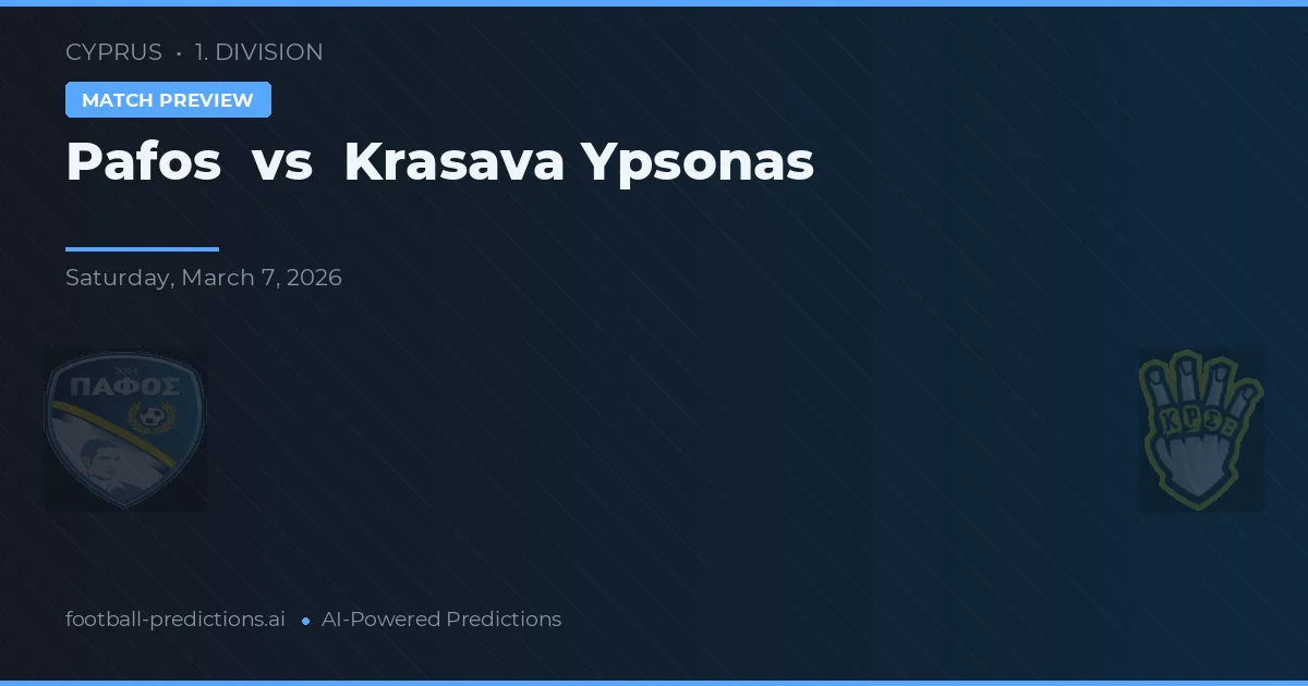 Pafos vs Krasava Ypsonas — typy i zapowiedź meczu
