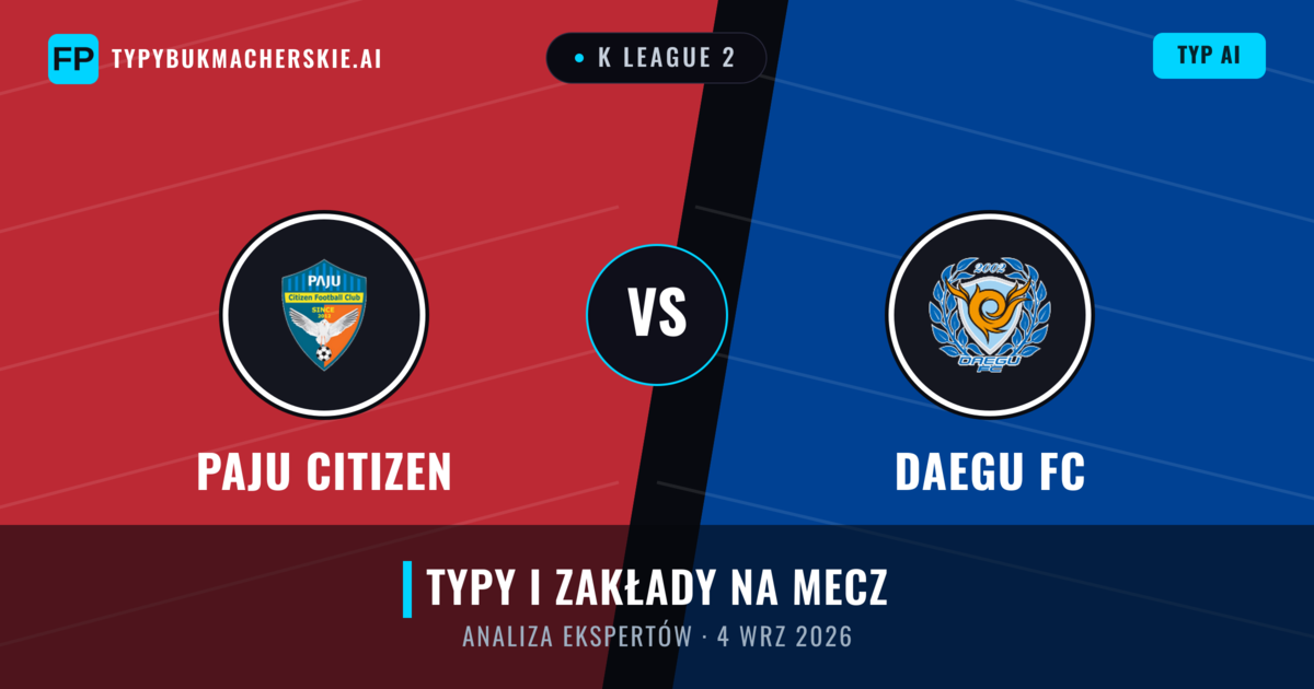 Paju Citizen vs Daegu FC — typy i zapowiedź meczu