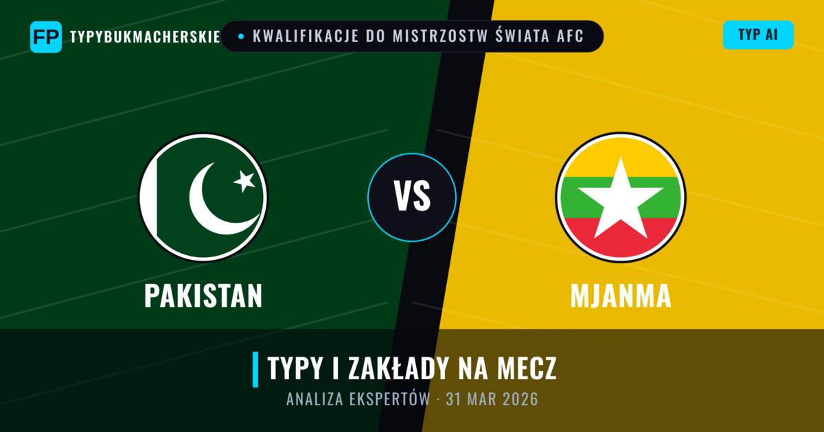 Pakistan vs Mjanma — typy i zapowiedź meczu