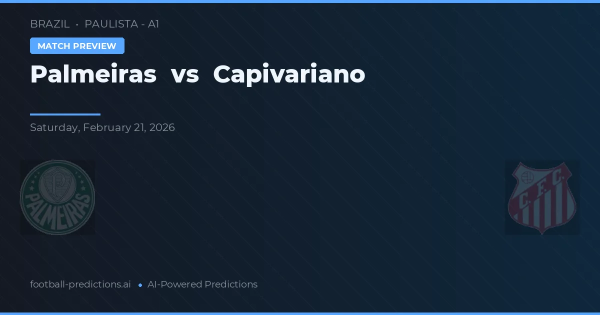 Palmeiras vs Capivariano — typy i zapowiedź meczu