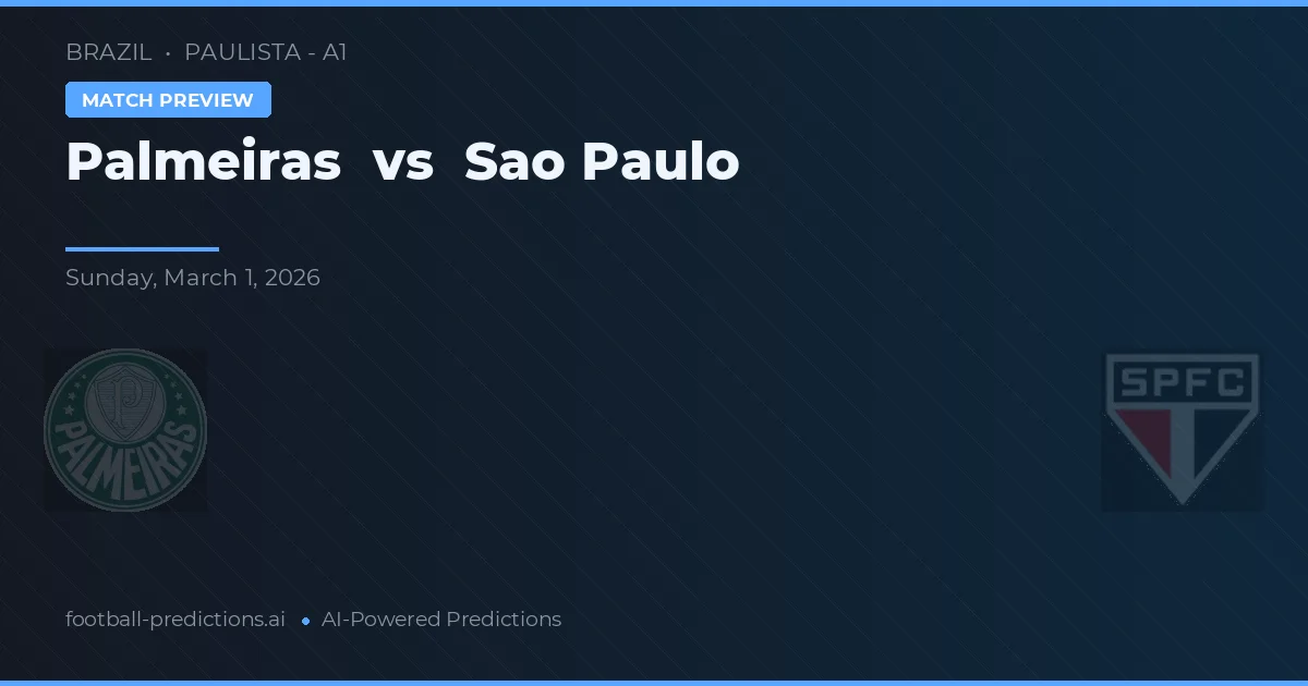 Palmeiras vs Sao Paulo — typy i zapowiedź meczu
