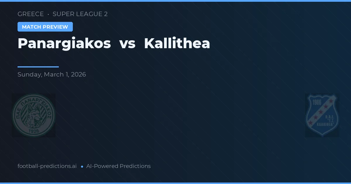 Panargiakos vs Kallithea — typy i zapowiedź meczu