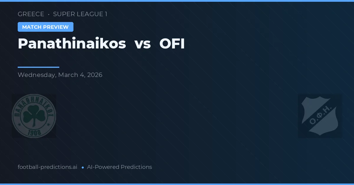 Panathinaikos vs OFI Kreta — typy i zapowiedź meczu