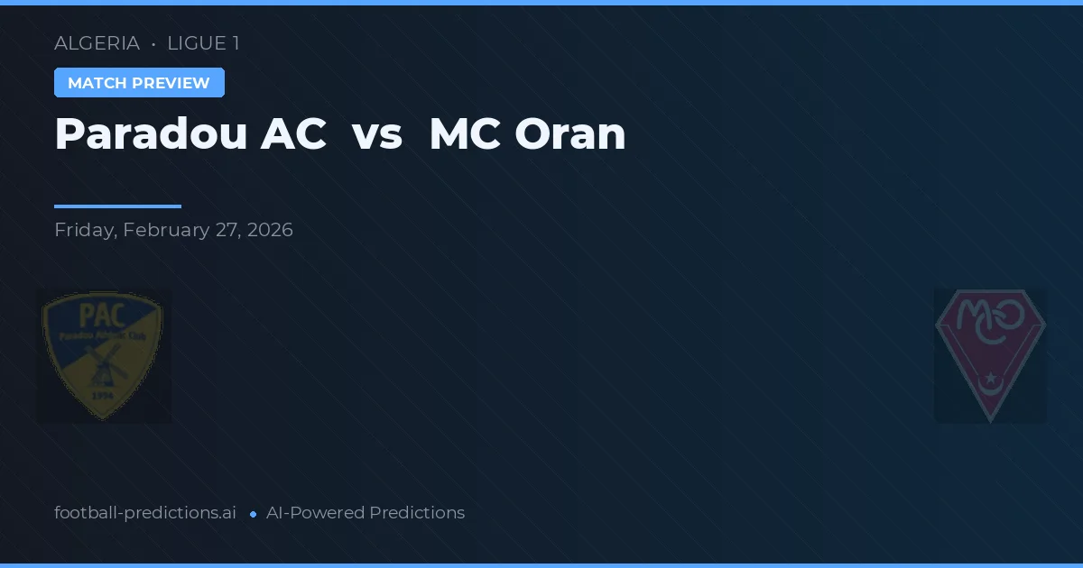 Paradou AC vs MC Oran — typy i zapowiedź meczu