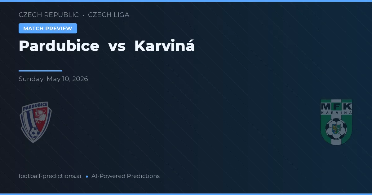 Pardubice vs Karviná — typy i zapowiedź meczu