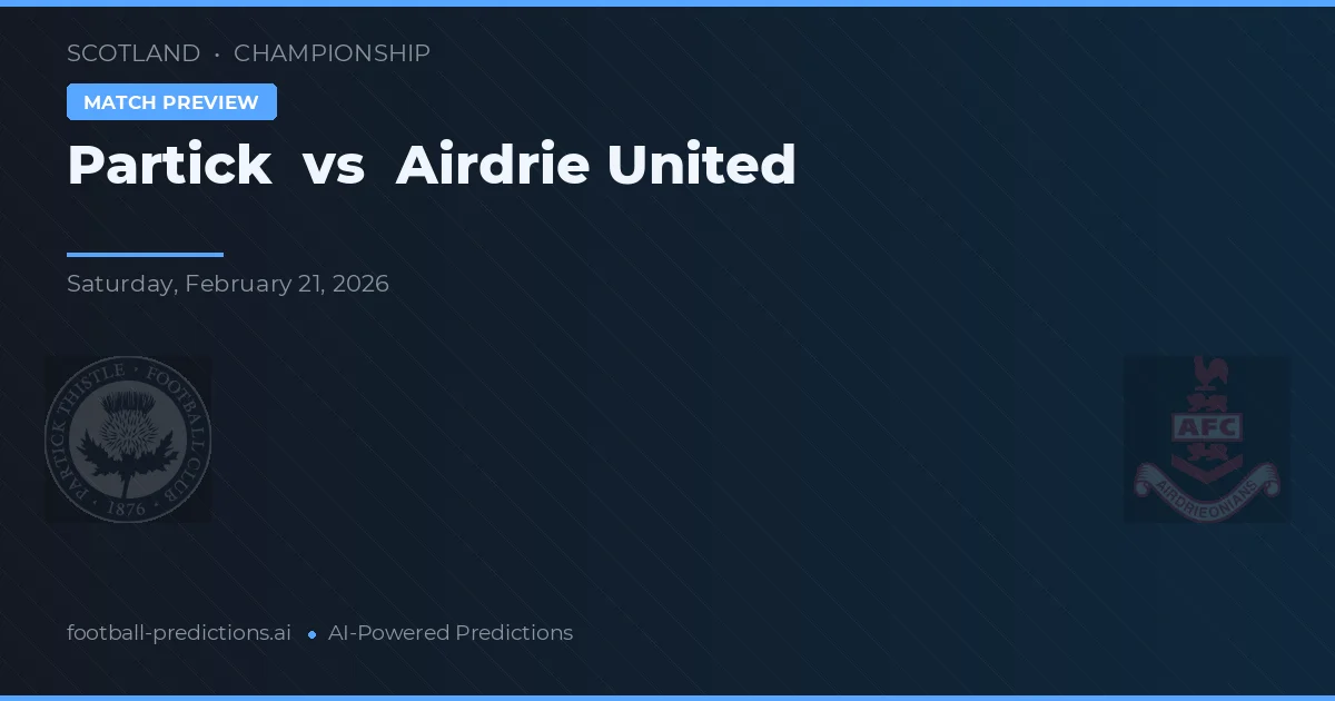 Partick vs Airdrie United — typy i zapowiedź meczu