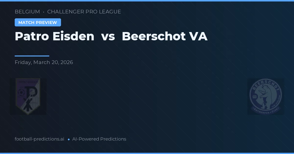 Patro Eisden vs Beerschot VA — typy i zapowiedź meczu