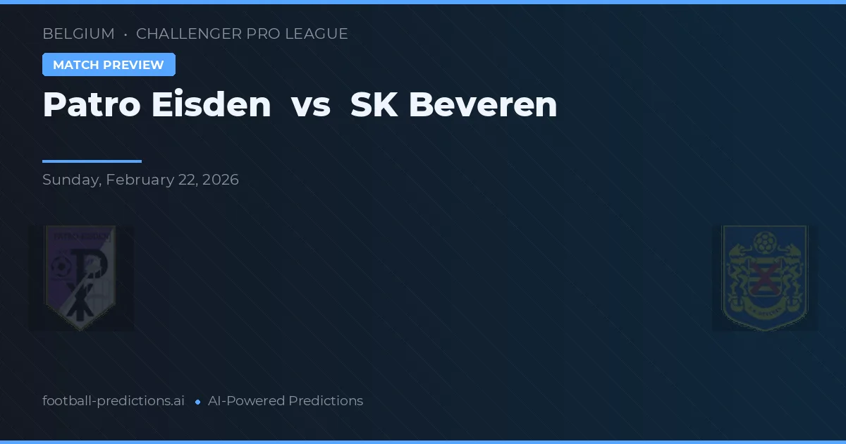Patro Eisden vs SK Beveren — typy i zapowiedź meczu