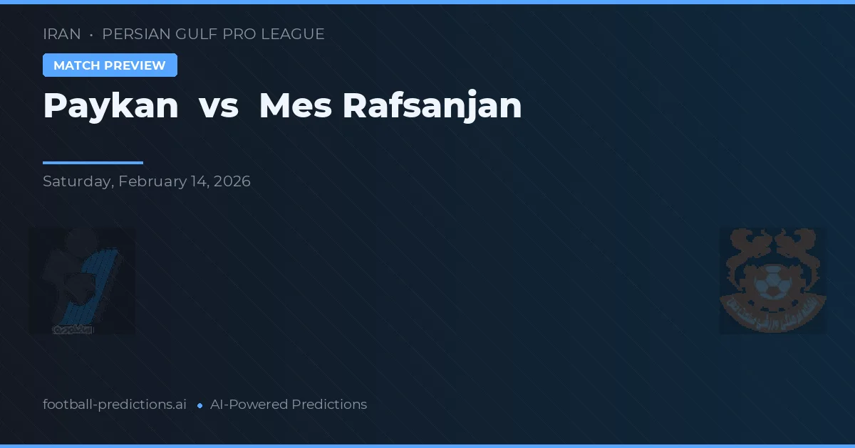 Paykan vs Mes Rafsanjan — typy i zapowiedź meczu