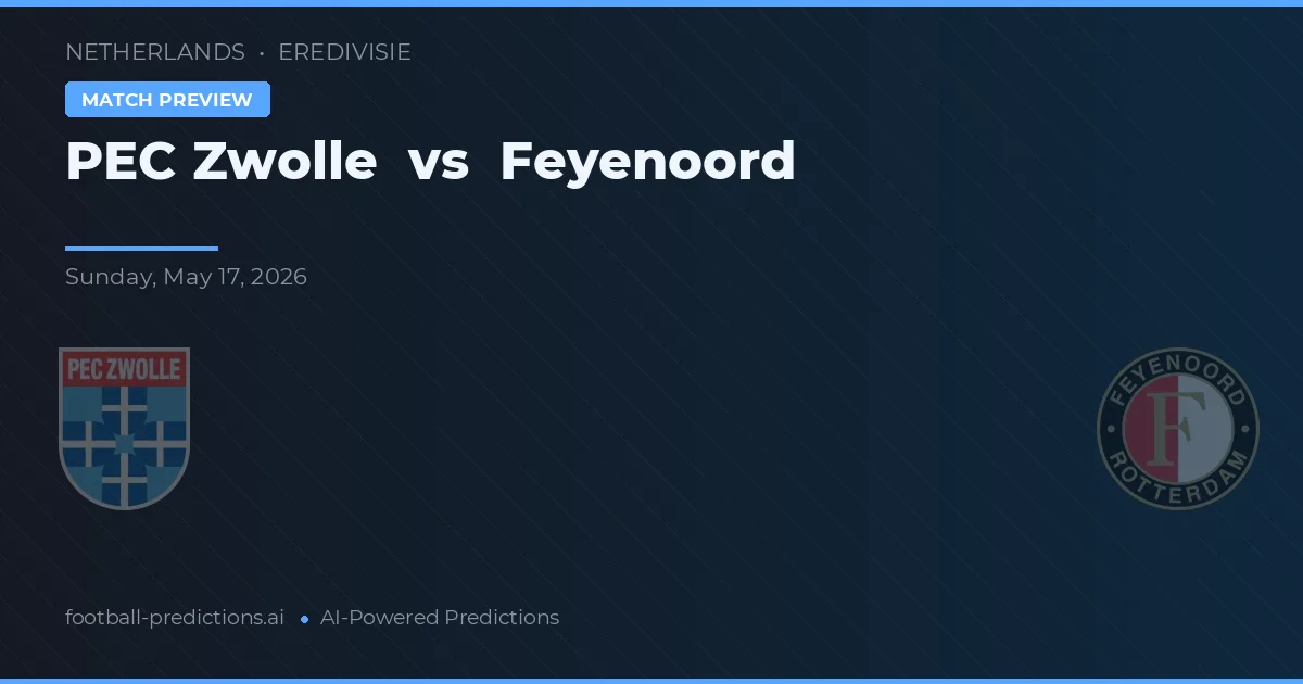 PEC Zwolle vs Feyenoord — typy i zapowiedź meczu