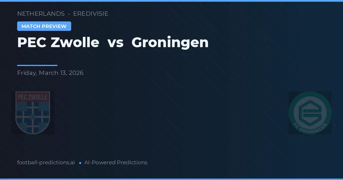 PEC Zwolle vs Groningen — typy i zapowiedź meczu
