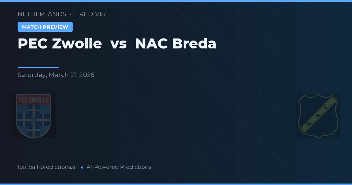 PEC Zwolle vs NAC Breda — typy i zapowiedź meczu