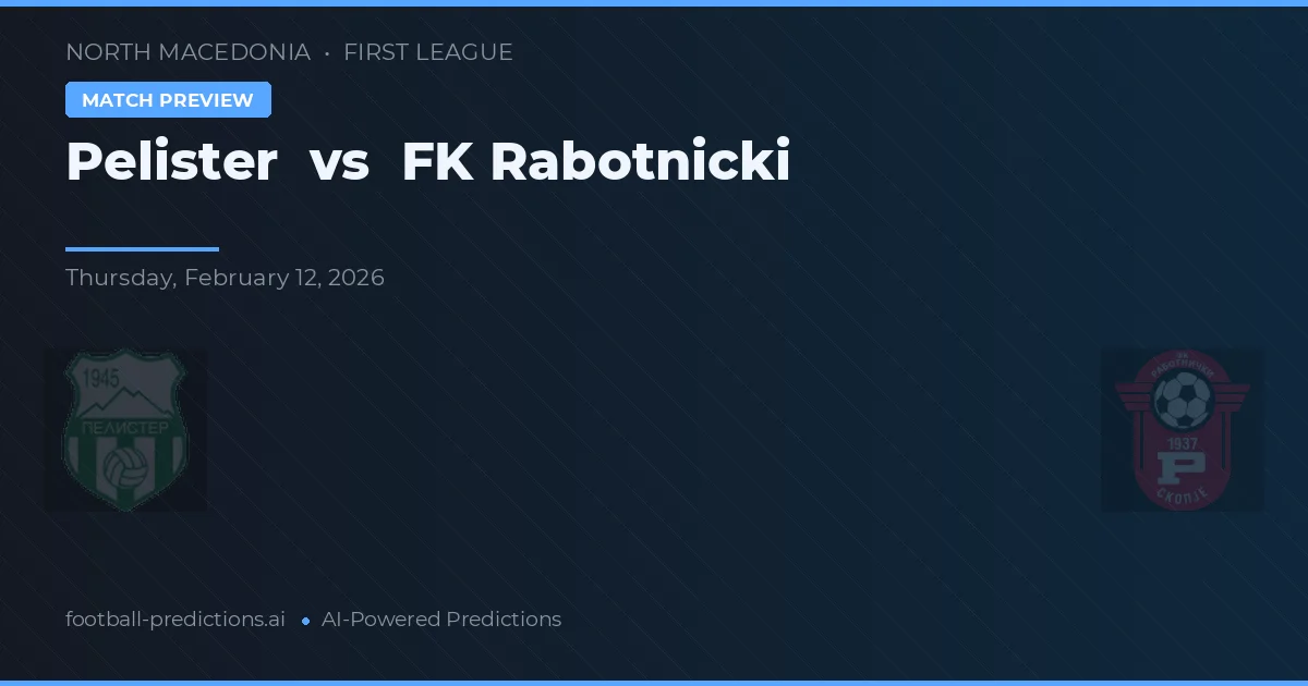 Pelister vs FK Rabotnički — typy i zapowiedź meczu