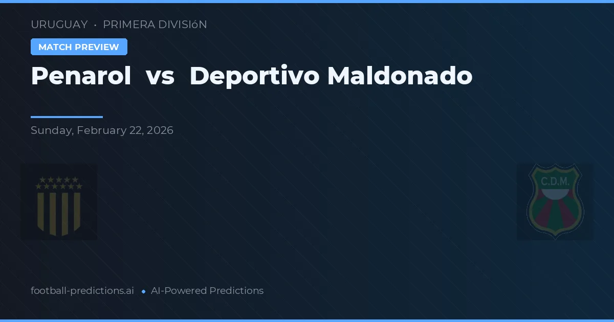 Peñarol vs Deportivo Maldonado — typy i zapowiedź meczu