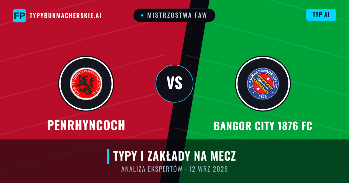 Penrhyncoch vs Bangor City 1876 FC — typy i zapowiedź meczu