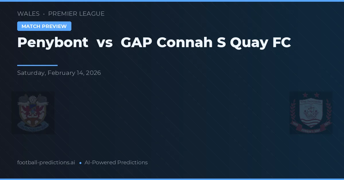 Penybont vs GAP Connah's Quay FC — typy i zapowiedź meczu