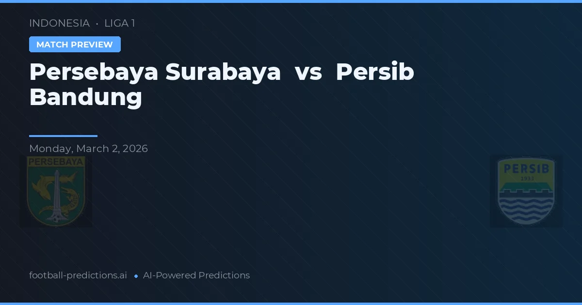 Persebaya Surabaya vs Persib Bandung — typy i zapowiedź meczu