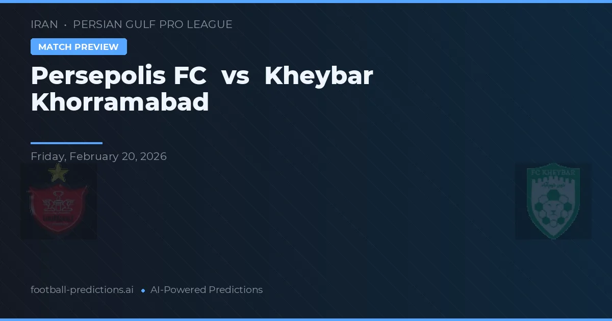 Persepolis FC vs Kheybar Khorramabad — typy i zapowiedź meczu