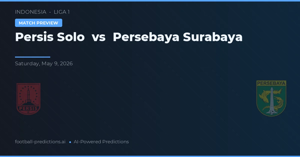 Persis Solo vs Persebaya Surabaya — typy i zapowiedź meczu