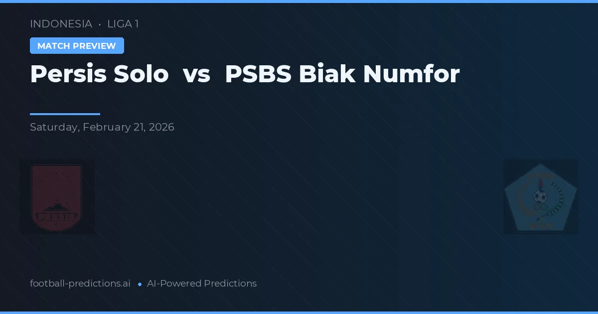 Persis Solo vs PSBS Biak Numfor — typy i zapowiedź meczu