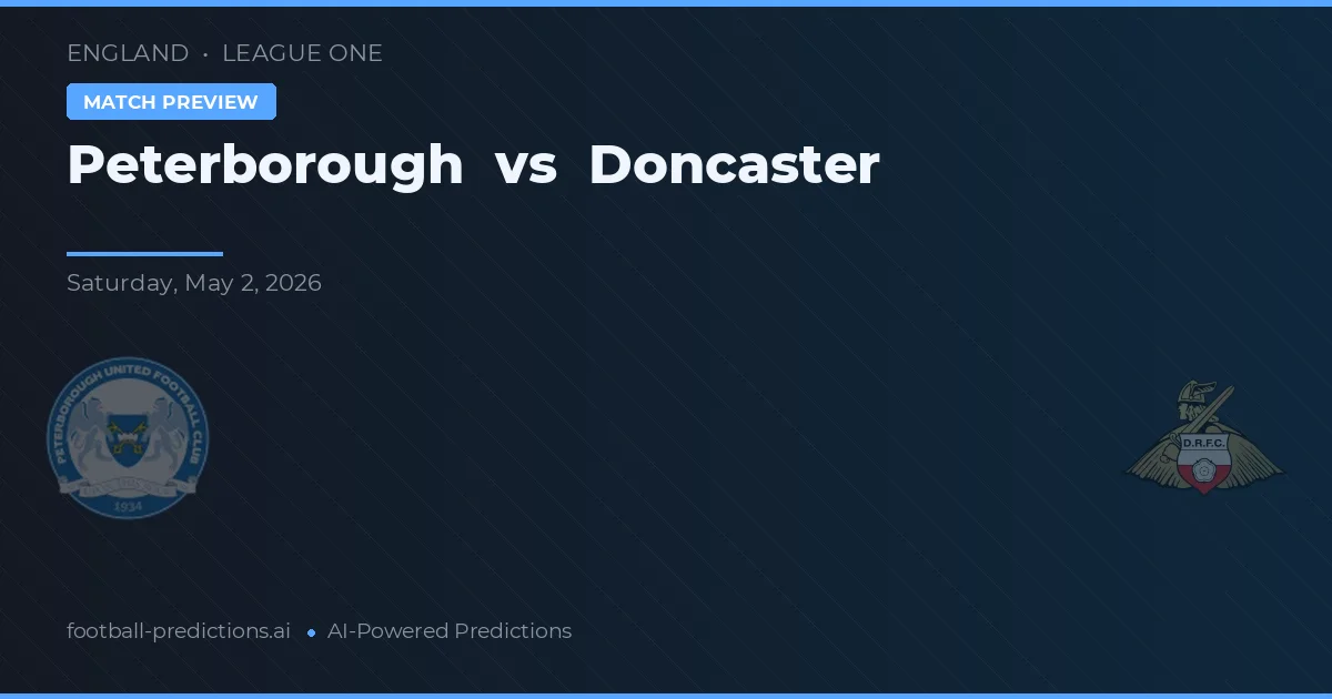 Peterborough vs Doncaster preview