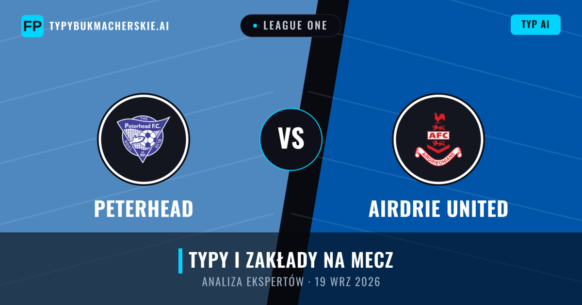 Peterhead vs Airdrie United — typy i zapowiedź meczu