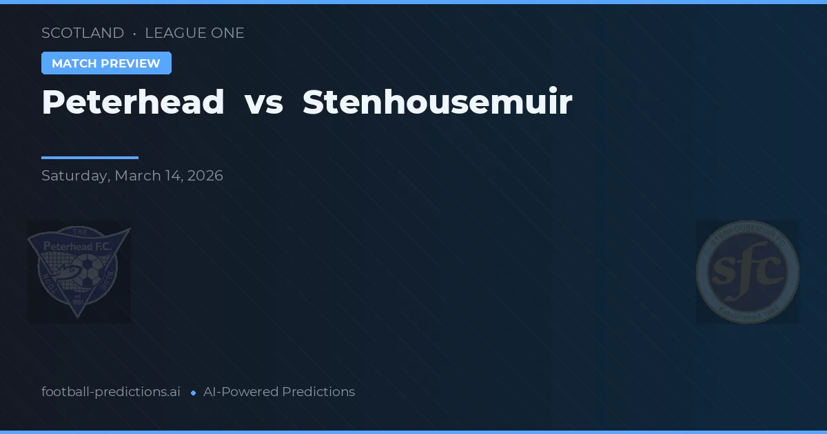 Peterhead vs Stenhousemuir — typy i zapowiedź meczu